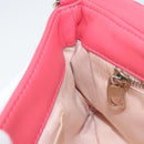 VALENTINO Chain Shoulder Bag Leather Pink Gold Auth mr2223-20