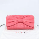 VALENTINO Chain Shoulder Bag Leather Pink Gold Auth mr2223-12