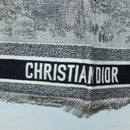 Christian Dior Large Format Stole Cashmere Navy Auth mr2224V-11