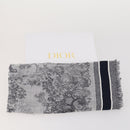 Christian Dior Large Format Stole Cashmere Navy Auth mr2224V-15