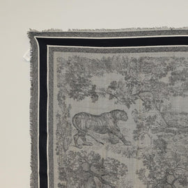 Christian Dior Large Format Stole Cashmere Navy Auth mr2224V - 0