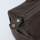Christian Dior Trotter Canvas Hand Bag Brown Gold Auth mr2225A-15