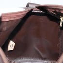 Christian Dior Trotter Canvas Hand Bag Brown Gold Auth mr2225A-18
