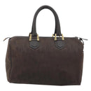 Christian Dior Trotter Canvas Hand Bag Brown Gold Auth mr2225A-3