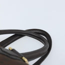 Christian Dior Trotter Canvas Hand Bag Brown Gold Auth mr2225A-8