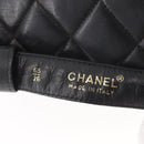 CHANEL Matelasse Waist bag Lamb Skin Black Gold CC Auth mr2227-9