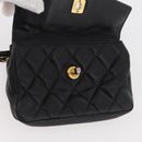 CHANEL Matelasse Waist bag Lamb Skin Black Gold CC Auth mr2227-19