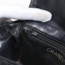 CHANEL Matelasse Waist bag Lamb Skin Black Gold CC Auth mr2227-24