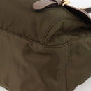 PRADA Shoulder Bag Nylon Khaki Gold Auth mr2228-14