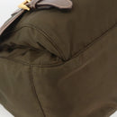 PRADA Shoulder Bag Nylon Khaki Gold Auth mr2228-15