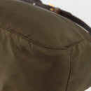 PRADA Shoulder Bag Nylon Khaki Gold Auth mr2228-16