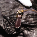 PRADA Shoulder Bag Nylon Khaki Gold Auth mr2228-26