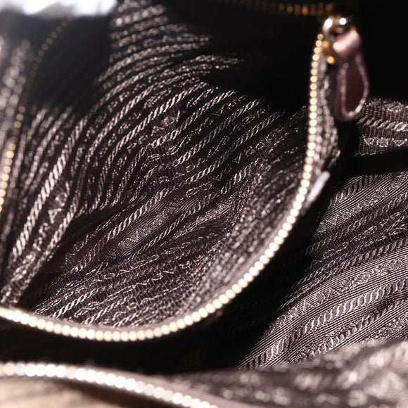 PRADA Shoulder Bag Nylon Khaki Gold Auth mr2228