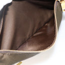 PRADA Shoulder Bag Nylon Khaki Gold Auth mr2228-29
