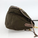 PRADA Shoulder Bag Nylon Khaki Gold Auth mr2228-4
