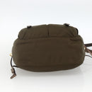 PRADA Shoulder Bag Nylon Khaki Gold Auth mr2228-5