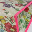 GUCCI Flora Pattern Hand Bag Vinyl Clear Pink 548713 Auth mr2229-12