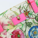 GUCCI Flora Pattern Hand Bag Vinyl Clear Pink 548713 Auth mr2229-14