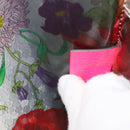 GUCCI Flora Pattern Hand Bag Vinyl Clear Pink 548713 Auth mr2229-19