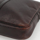 GUCCI Diamante Business Bag Leather Brown Silver 201480 Auth mr2237-10