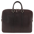 GUCCI Diamante Business Bag Leather Brown Silver 201480 Auth mr2237-3