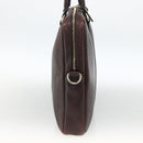GUCCI Diamante Business Bag Leather Brown Silver 201480 Auth mr2237-5