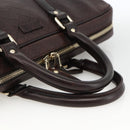 GUCCI Diamante Business Bag Leather Brown Silver 201480 Auth mr2237-7