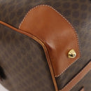 CELINE Macadam Canvas Boston Bag PVC Leather Brown Gold Auth mr2241-14