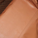 CELINE Macadam Canvas Boston Bag PVC Leather Brown Gold Auth mr2241-11