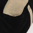 CHANEL Sports Hand Bag Canvas Black Silver CC Auth mr2244-10