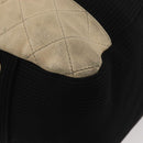 CHANEL Sports Hand Bag Canvas Black Silver CC Auth mr2244-11