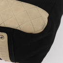 CHANEL Sports Hand Bag Canvas Black Silver CC Auth mr2244-13