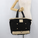 CHANEL Sports Hand Bag Canvas Black Silver CC Auth mr2244-21