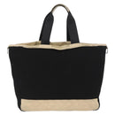 CHANEL Sports Hand Bag Canvas Black Silver CC Auth mr2244-3