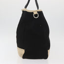 CHANEL Sports Hand Bag Canvas Black Silver CC Auth mr2244-4