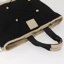 CHANEL Sports Hand Bag Canvas Black Silver CC Auth mr2244-6