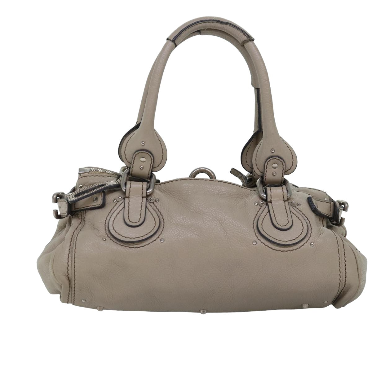 Chloe Paddington Hand Bag Leather Ivory Auth mr225 - 0