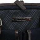 BURBERRY Black Label Business Bag 2way Black Silver Auth mr2251-18