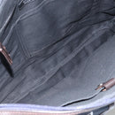 BURBERRY Black Label Business Bag 2way Black Silver Auth mr2251-12