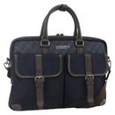 BURBERRY Black Label Business Bag 2way Black Silver Auth mr2251-1