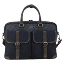 BURBERRY Black Label Business Bag 2way Black Silver Auth mr2251-13