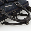 BURBERRY Black Label Business Bag 2way Black Silver Auth mr2251-7