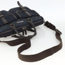 BURBERRY Black Label Business Bag 2way Black Silver Auth mr2251-9