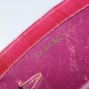 CHANEL Tote Bag Patent leather Red Gold CC Auth mr2255-18