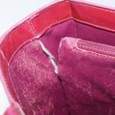 CHANEL Tote Bag Patent leather Red Gold CC Auth mr2255-20