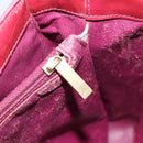 CHANEL Tote Bag Patent leather Red Gold CC Auth mr2255-22