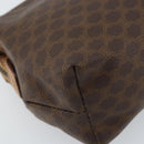 CELINE Macadam Canvas Pouch PVC Leather Brown Gold Auth mr2257-16