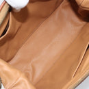 CELINE Macadam Canvas Pouch PVC Leather Brown Gold Auth mr2257-11