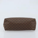 CELINE Macadam Canvas Pouch PVC Leather Brown Gold Auth mr2257-6