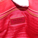 PRADA Shoulder Bag Nylon Leather 2way Pink Gold Auth mr2258-22